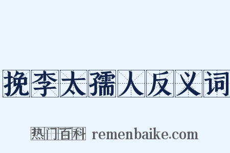 挽李太孺人反义词是什么意思的图片